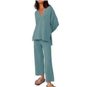 Oversized Slouchy Knit Sweatsuit Sets Size …